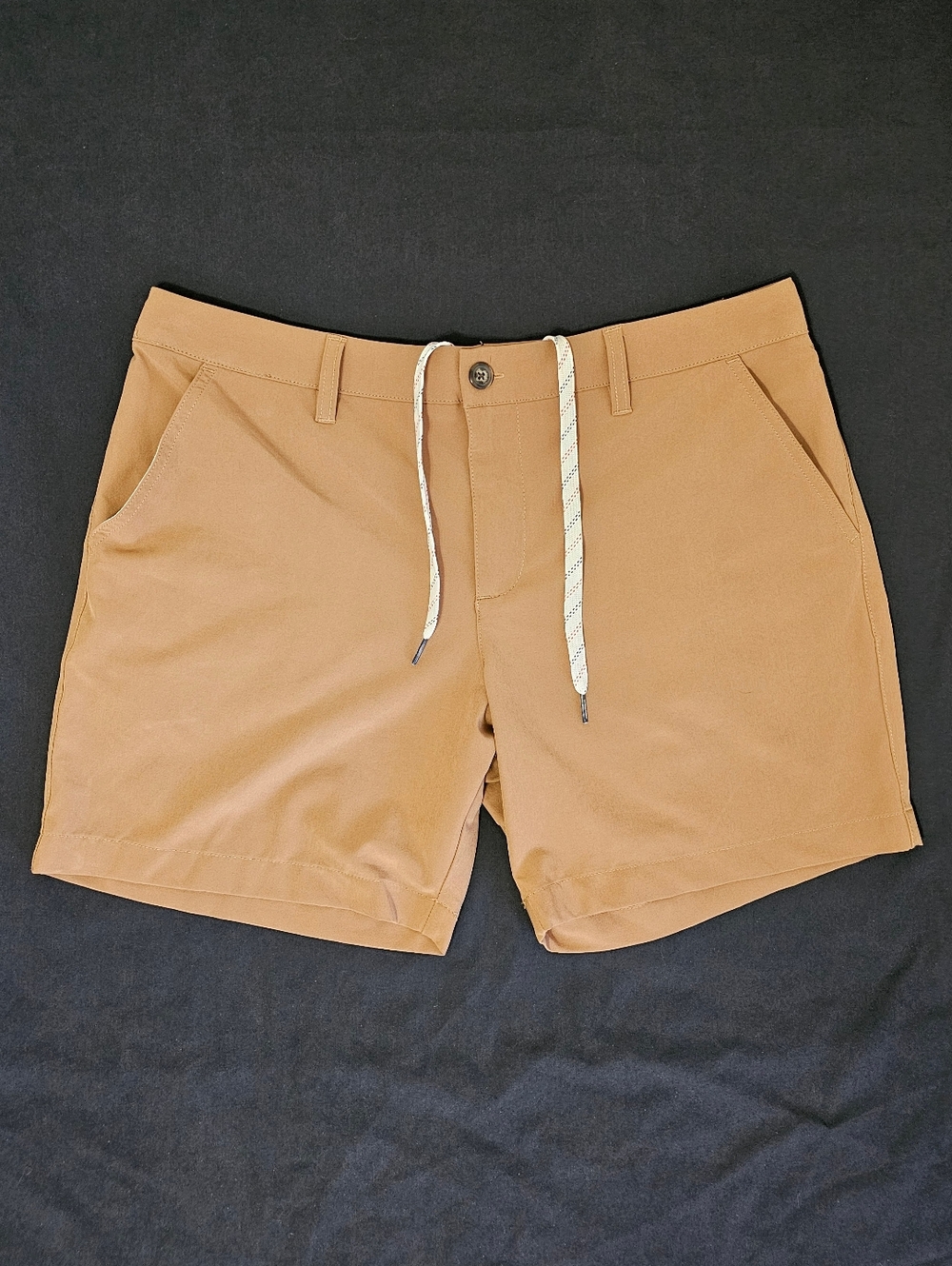 Chubbies Men's Khaki/Tan Hybrid Drawstring Resort Summer Vacation Shorts Size 34